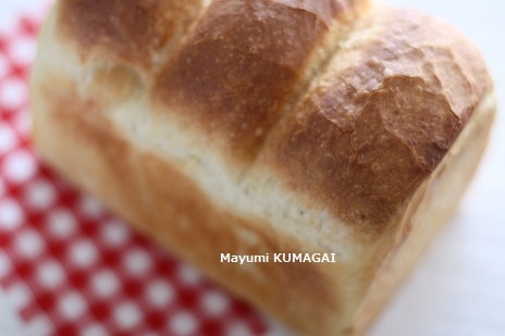 天然酵母を中種にした、こねないパンの山食パン。オーバーナイト法だからすごく美味しい。