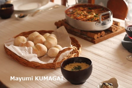 こねないパンでふわっと白く焼いた、ハイジの白パン