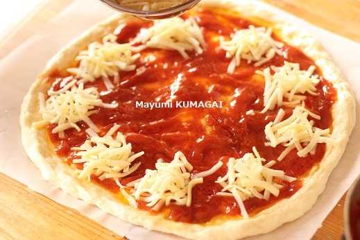 簡易タコソースでつくるアメリカン　ピザ
                    アメリカンなピリ辛ピザのレシピ作り方