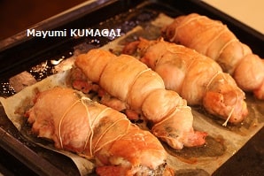 フランスの万能ペーストを塗って巻いたフランス版チキンロール
