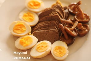 煮豚の代わりに牛肉で、牛肉塊肉の醤油煮