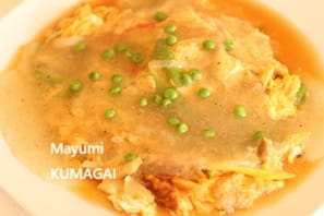 カニ玉・芙蓉蟹（ふようはい）のコツは
  卵をいれるタイミングと油に量を守ってふわふわにできます