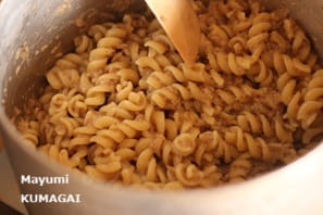 しいたけの濃厚ピュレが美味しい！！きのこのデュクセルのフレンチ・パスタ
