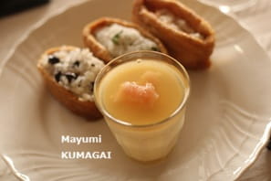 オープンいなり寿司を3種つくる、しらす＆紫蘇、ツナ、黒豆納豆＆黒ごま