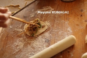 フライパンで焼く、きんぴらごぼうのお焼き・かぼちゃのお焼き