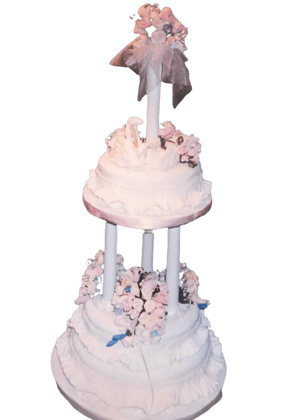 友人の結婚式のシュガーケーキを製作。