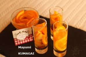 オレンジのスライスでつくる、自家製オレンジのコンポート。