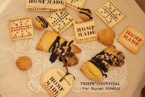 熊谷真由美オリジナル西方のプリントクッキー生地で作ったクレープに見える、食べられるクッキー。