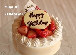 お誕生日のショートケーキ風にアレンジしたウイーン菓子マラコフトルテ