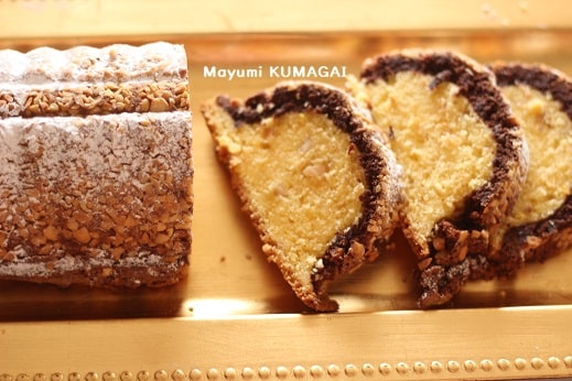 のろ鹿の背中という意味のアーモンドのドイツの伝統バターケーキ「マンデル　レーリュッケン」